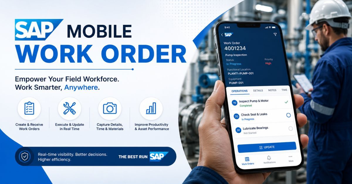 How SAP Mobile Work Orders Improve Maintenance Productivity?